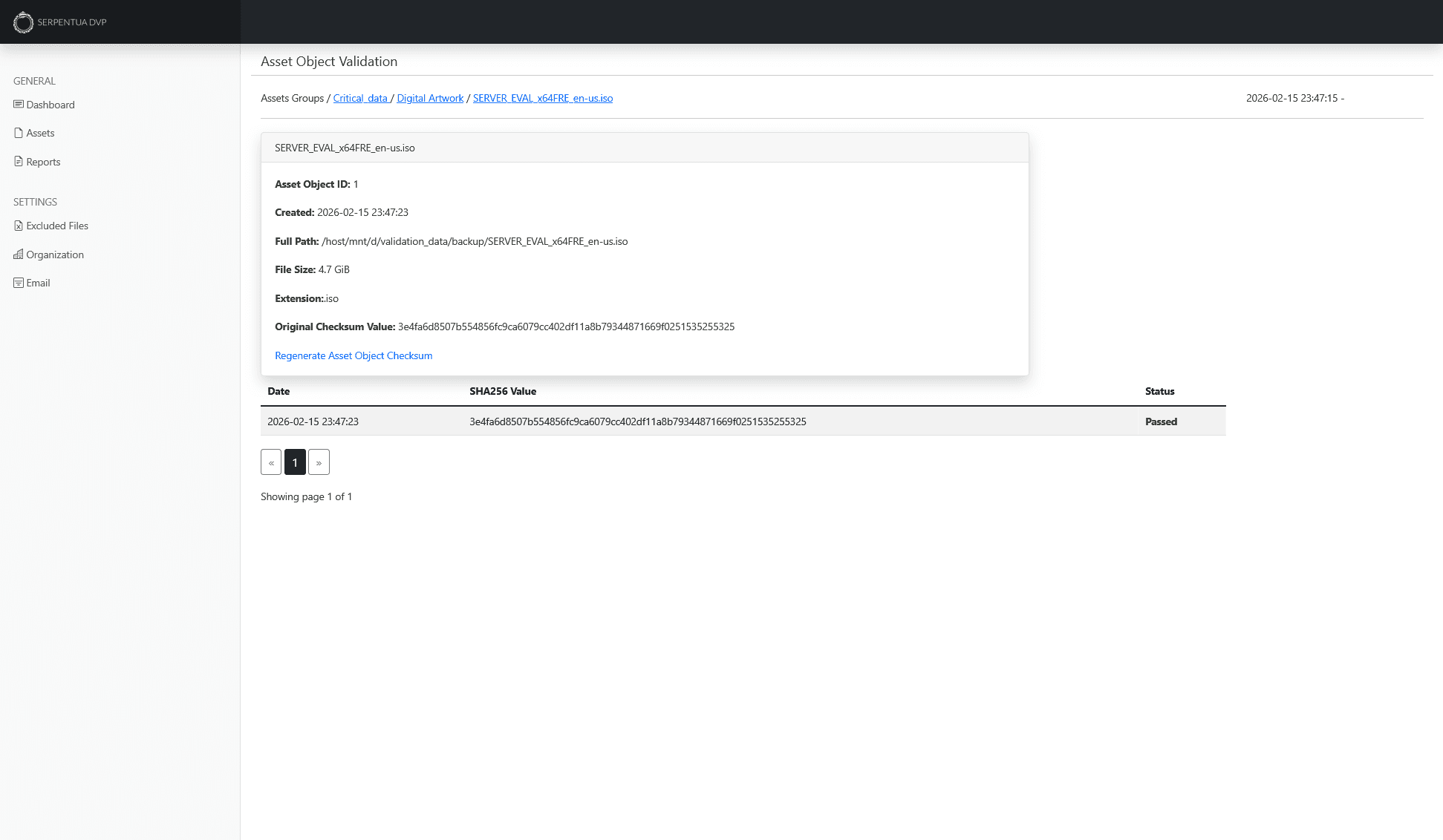 DVP Validation Reports